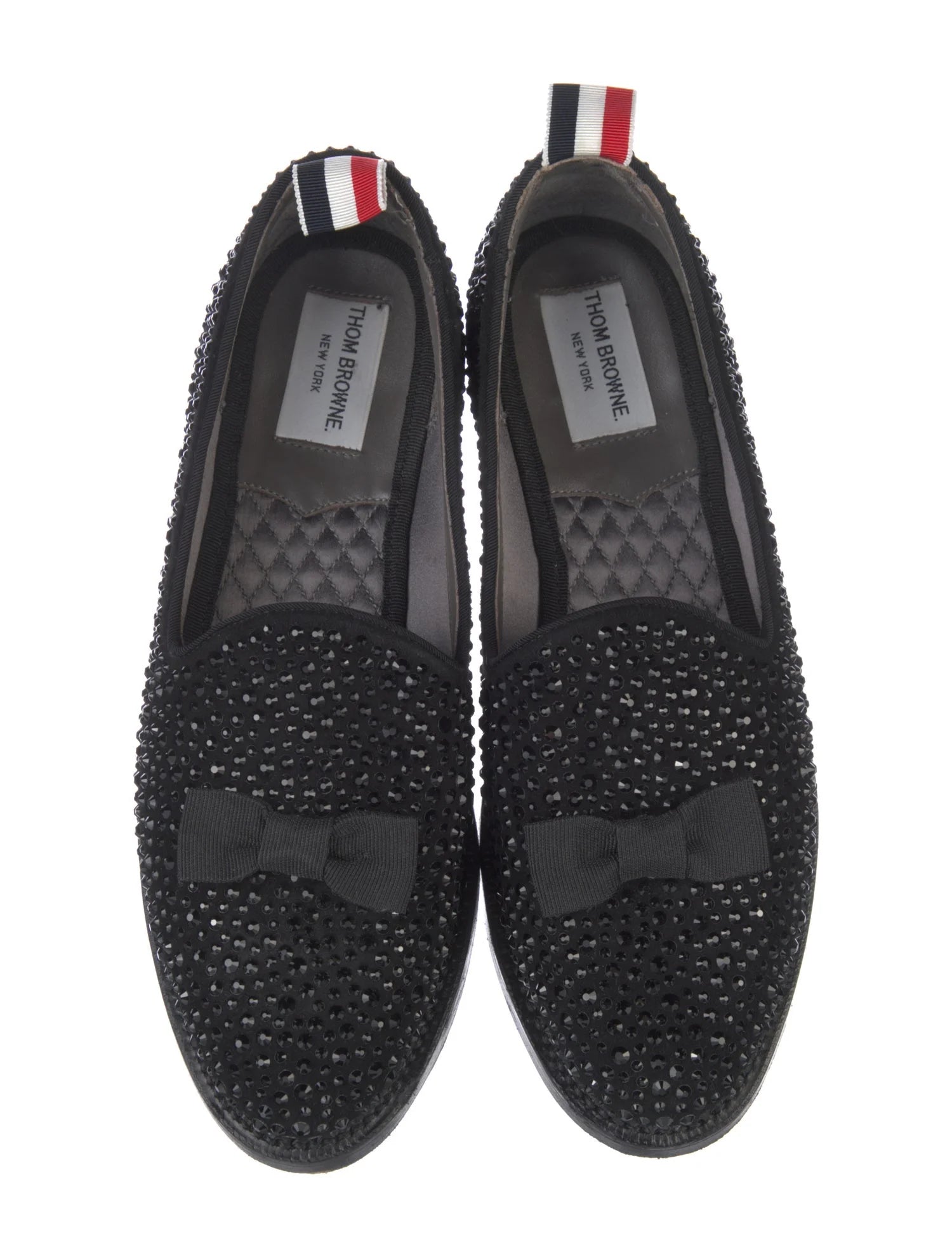 Thom Browne Crystal Bow Loafers
