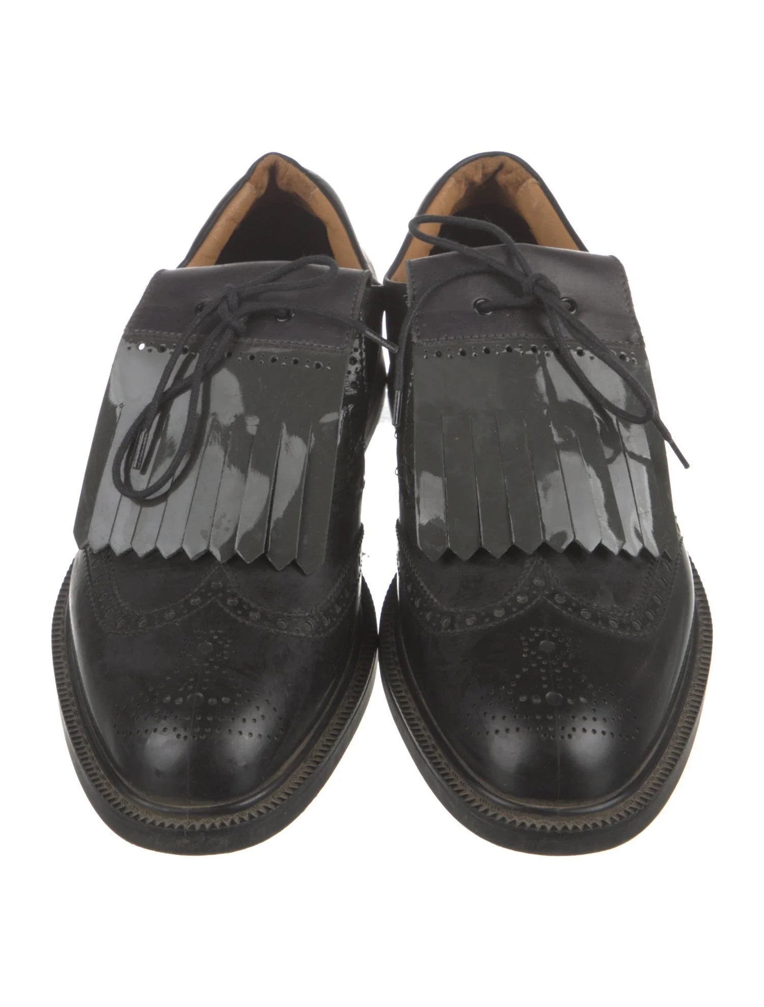 Vivienne Westwood Leather Fringe Trim Accent Oxfords