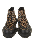 Sacai Ponyhair Printed Ankle Lace Up Boots