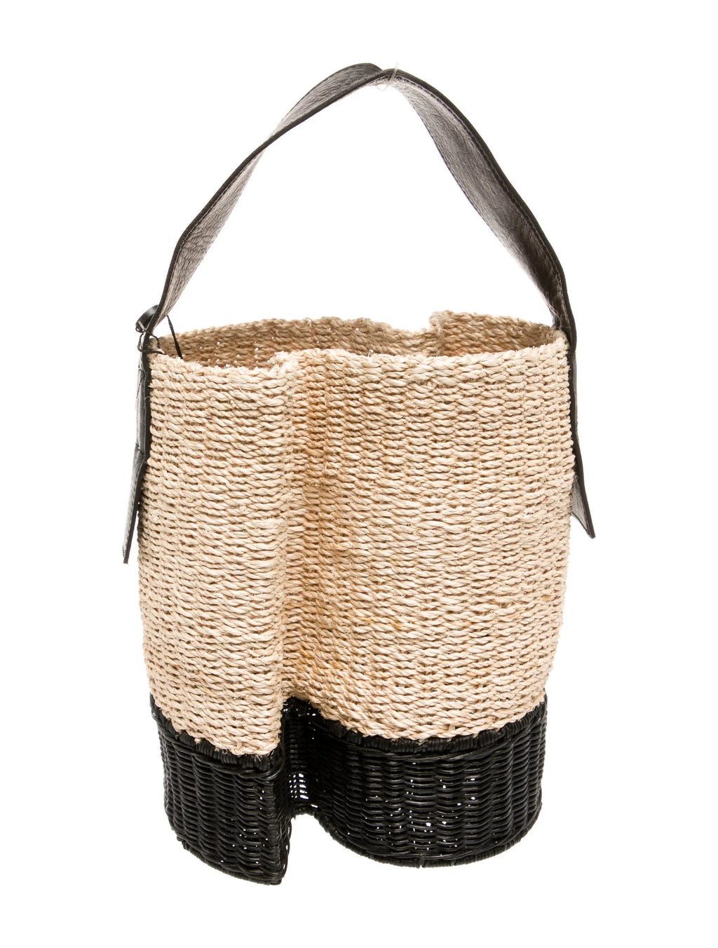 Sacai "S" Raffia Bucket Bag