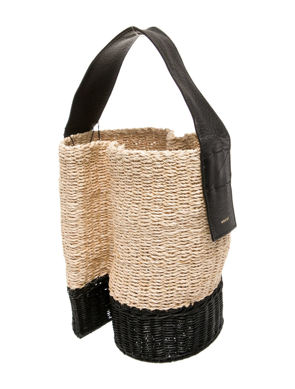 Sacai "S" Raffia Bucket Bag