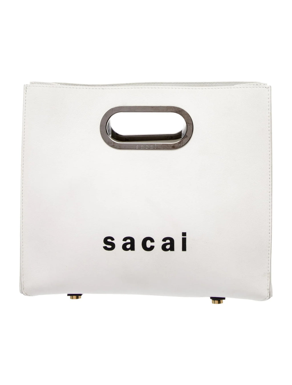 Sacai Leather Top Handle Bag