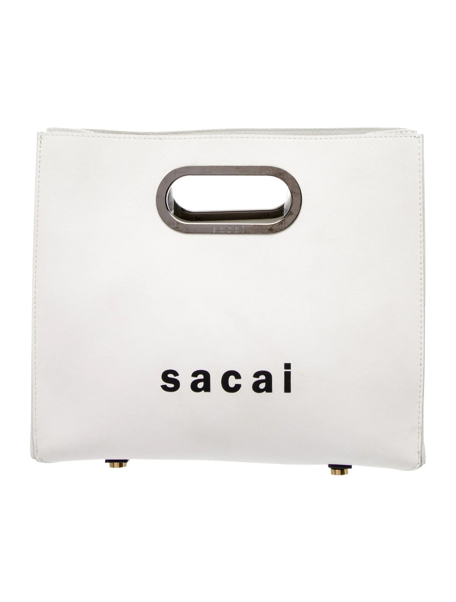 Sacai Leather Top Handle Bag