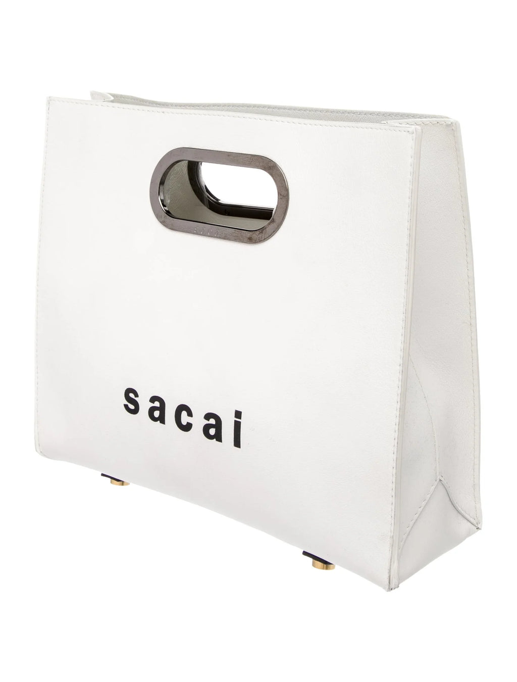 Sacai Leather Top Handle Bag