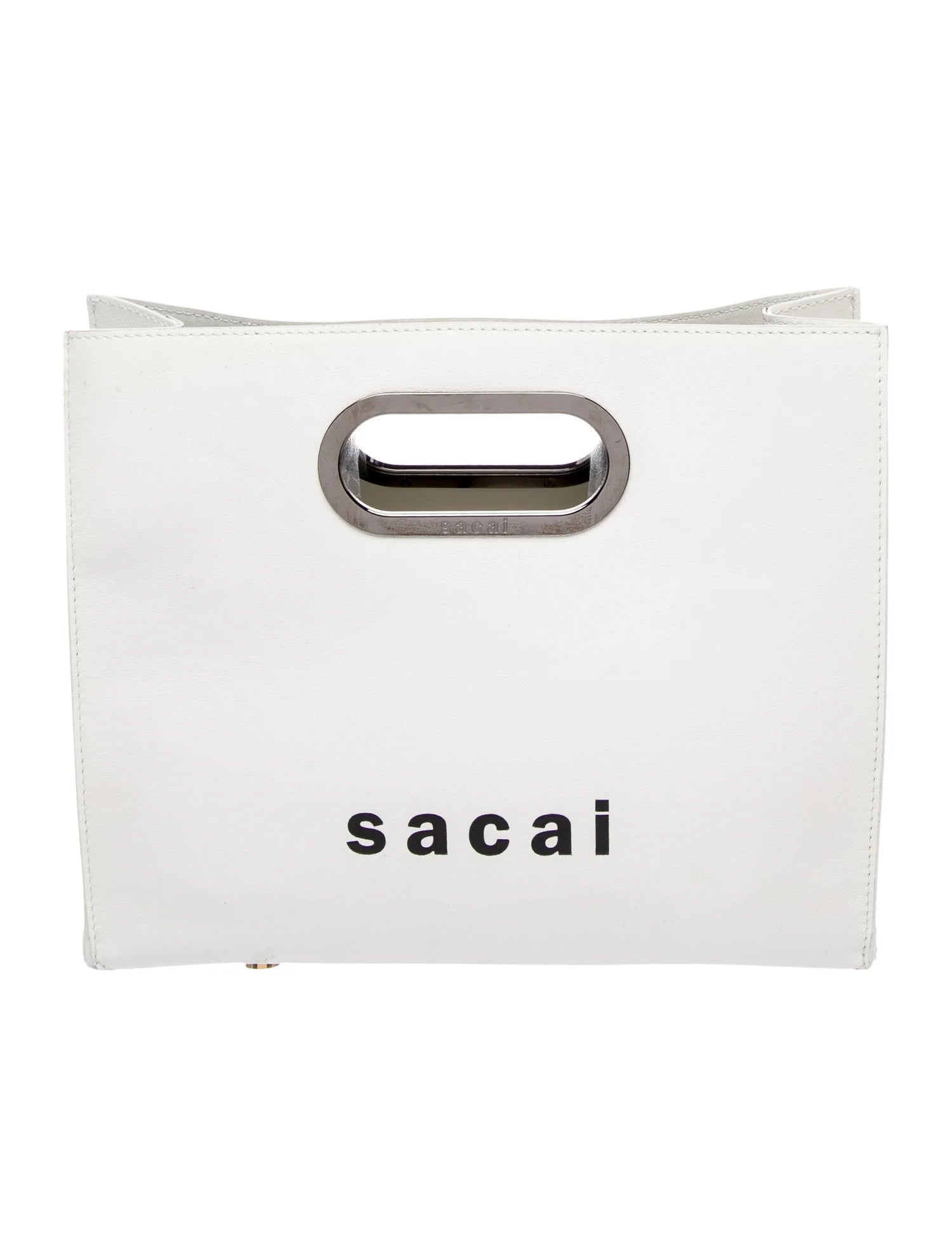 Sacai Leather Top Handle Bag