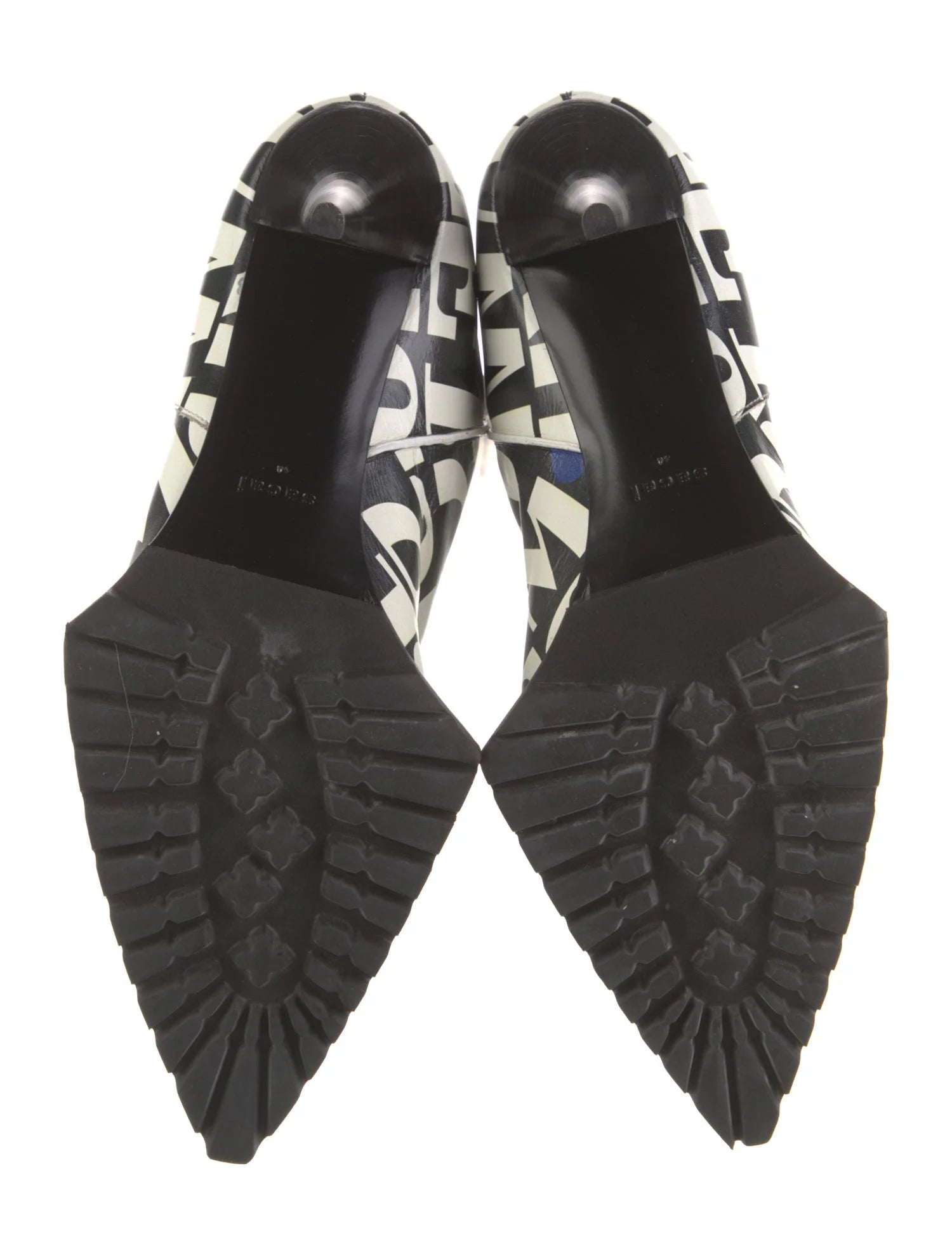 Sacai Printed Knee High Leather Boots